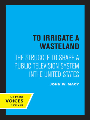 cover image of To Irrigate a Wasteland